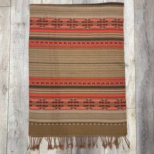 H&M Scarf Shawl Aztec Cowboy Boho Western Oversized Fringe Cozy Festival Rodeo
